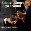 Whiskey Stones Gift Set for with 2 Stripes