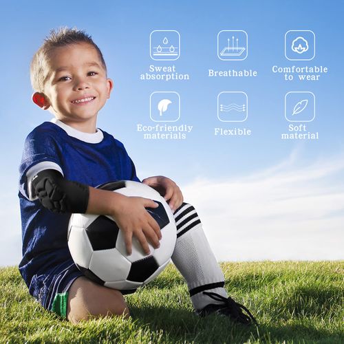 Elbow Pads Kids Basketball Padded Arm Sleeve 1 Pair Children Elbow Protector Goalkeeper Protective Shooter Sleeve Handball Volleyball Elbow Pad L