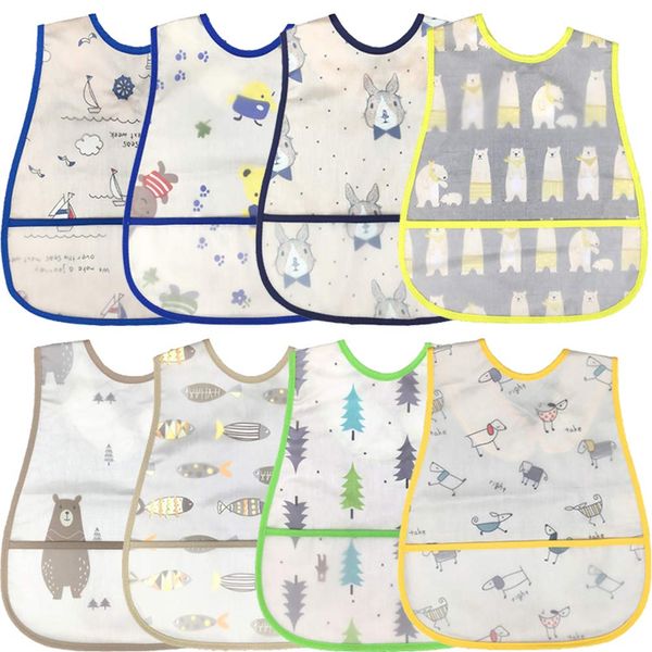 stshell Meal Apron, Bib, Baby Bib, Super Bib, Baby Waterproof Bib, Adjustable Size, Baby Food Apron, Soft Bib, For Nursery, Pack of 8 (Baby Boy)