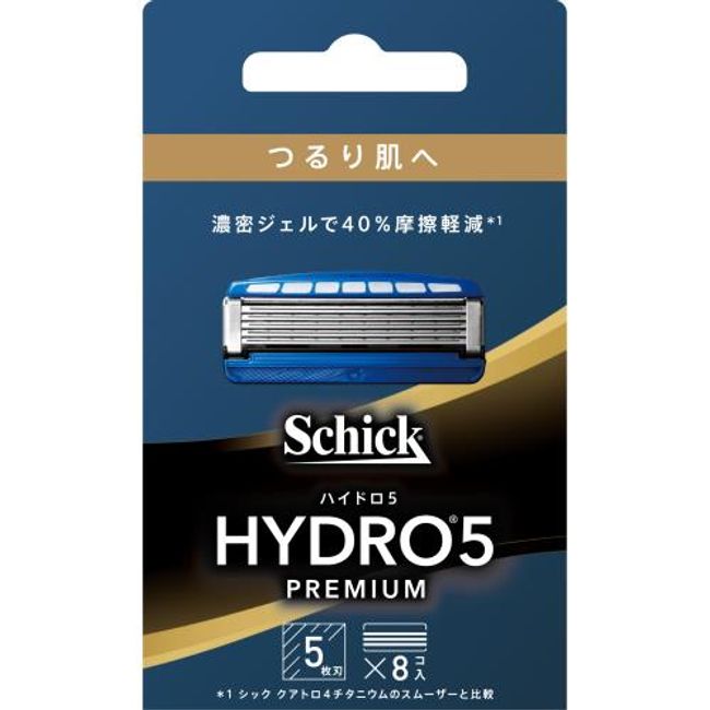 Chic Hydro 5 Premium 8 replacement blades in new packaging [*May be available in 4 pieces x 2 pieces]