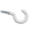Cup Hooks - White Plastic Coated 25mm (1 Inch) (Qty 100)