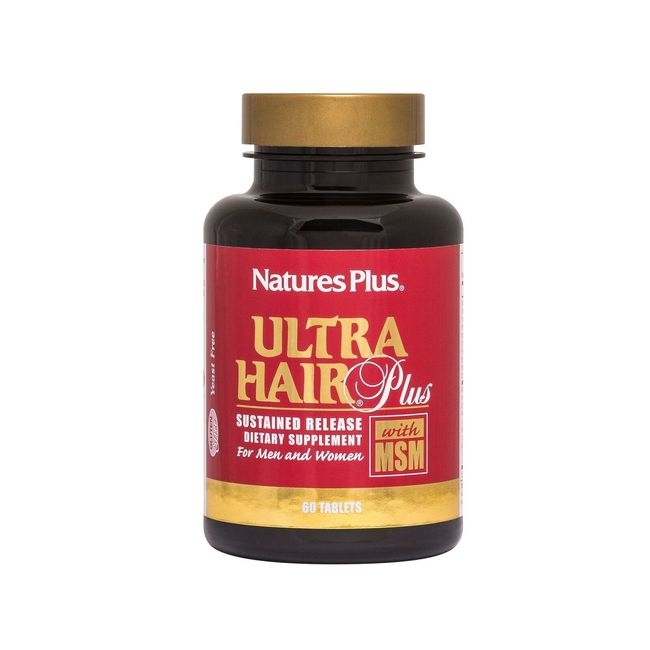 NaturesPlus Ultra Hair Sustained Release Natural Hair Growth Supplement Non-GMO