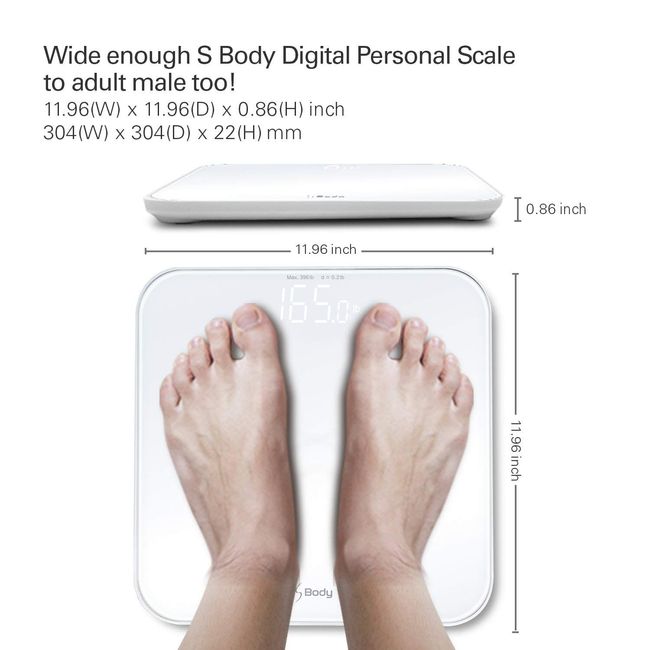 VisionTechShop S Body High Precision Ultra Wide Digital Body Weight  Bathroom Scale up to 396lb/180kg, Super-Clear Large LED Display,Step-On  Technology, Pink Pink - 1 scale