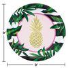Creative Converting Round Pineapple Disposable Dinner Plates, 10" - 8 Pcs.