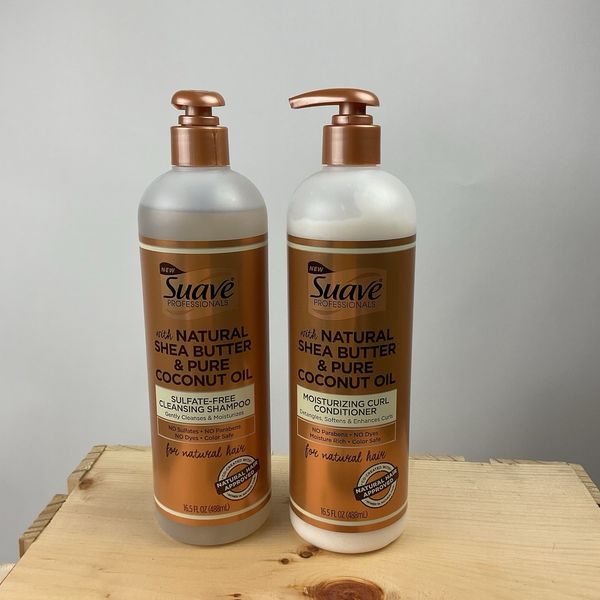 Suave Shea Butter Cleansing Shampoo & Moisturizing Curl Conditioner 16.5 Ounces