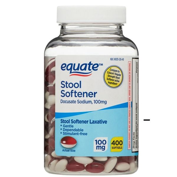 Equate Stool Softener Laxative Softgels for Constipation 400 count