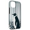 Gray Dark Night Geometry Penguin Forest Circles Pattern スマホケース iPhone 13 用