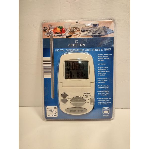 Crofton digital thermometer new factory sealed cooking baking