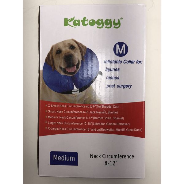 Katoggy Inflatable Dog Cone Collar, Soft Protective Recovery Dog Collar