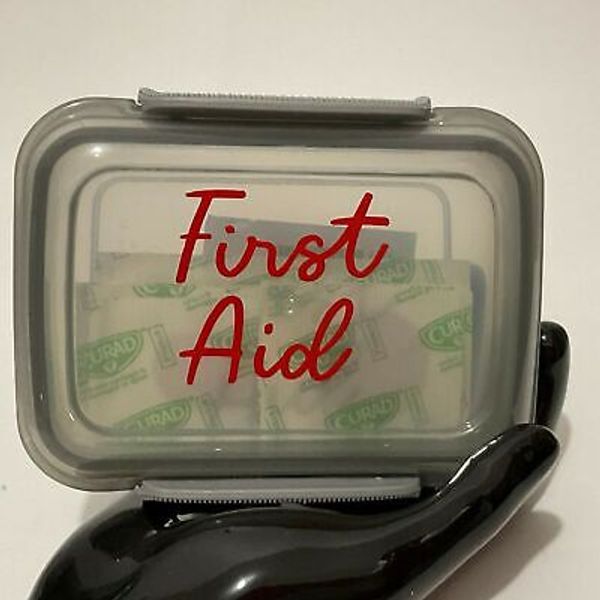 Travel First Aid Box - Plastic storage box - Custom Designed - with bandages