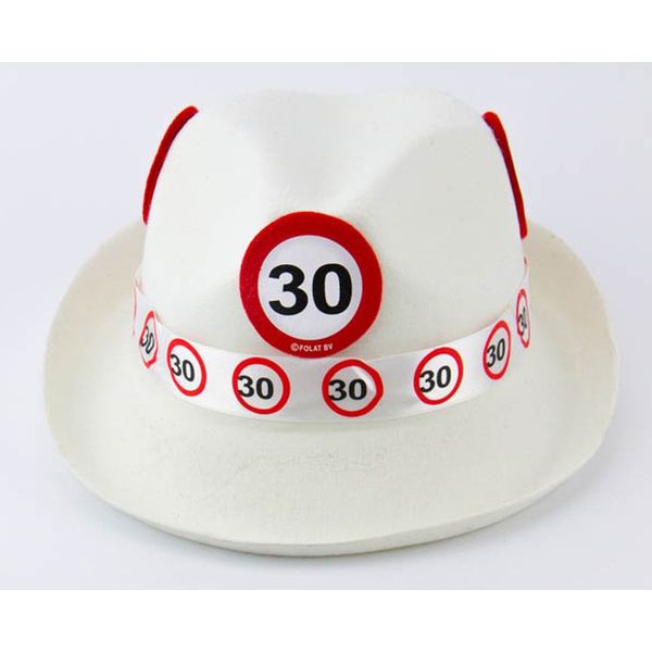 Traffic Sign 30th Birthday Trilby Hat