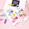 60 Pcs Non-Slip Snap Hair Clips with 60 Pcs Elastic Hair Bands Candy Color Metal Barrettes Star Butterfly Heart Hairpin for Kids Girls and Women Hair Accessories