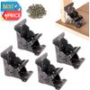 4 Pack Folding Shelf Brackets with Screws, Locking Hinges for Table Bed Leg