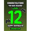 12th Level Gamer Birthday Card (Grandson)