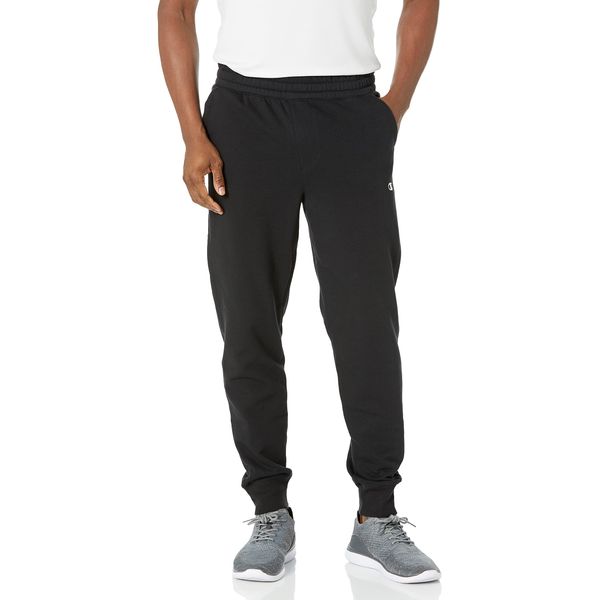 Champion Authentic Originals Men's Sueded Fleece Jogger Sweatpants , Black , Large