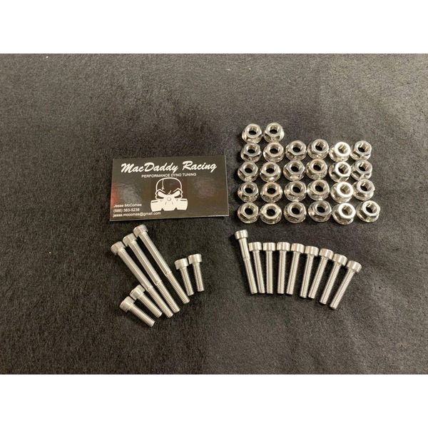 MacDaddy Racing Stainless Bolt Kit, Case Nuts, Cylinder And Head Nuts for Yamaha Banshee
