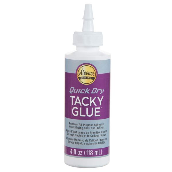 Aleene's Quick Dry Tacky Glue 4oz, School Glue Supplies, Fast Dry Adhesive