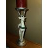 LARGE WHITE REINDEER CANDLEHOLDER 13.2" - NIB