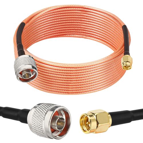 MOOKEERF SMA Male to N Male Cable 20ft RG316 SMA to N Cable 50 Ohm for WiFi Router,GPS Receiver,Antenna,Signal Booster etc