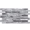 3D Silver Shale Slate Grey Stone Brick PVC Interior Panels Kitchen Cladding Pack of 10