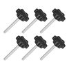 uxcell Set of 6 M4 x 40mm Star Knobs Plastic Hexagon Clamping Knobs Screw Hand Tighten Replacement Knobs Umbrella Base Replacement Knobs