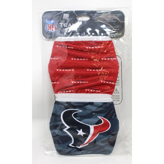 FOCO NFL Houston Texans Team Adult Masks 2 Count