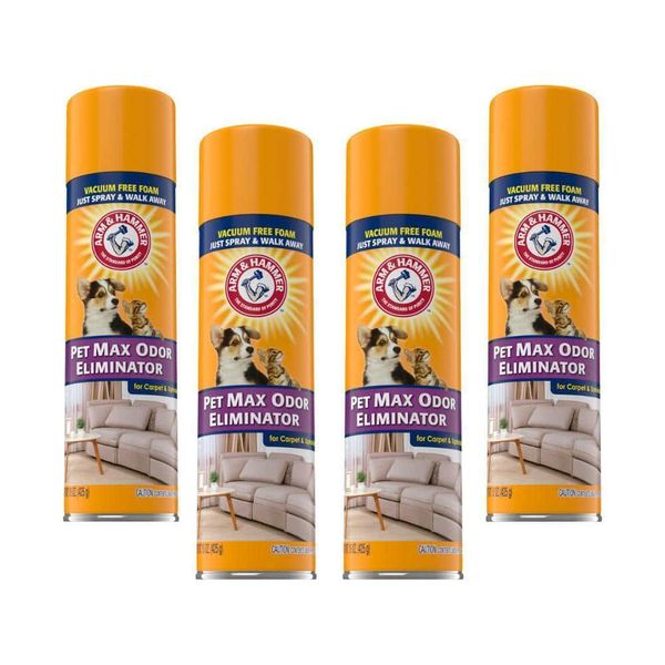 (4-Pack) Pet Maximum Odor Eliminator Spray Foam 15 Oz.