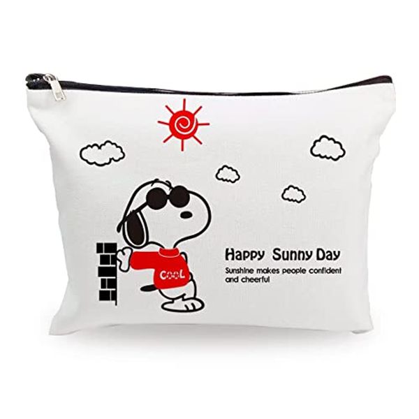 Snoopy Pouch, Women's, Makeup Pouch, Mini Pouch, Functional, Large Capacity, Lightweight, Business Trips, Travel Pouch, Snoopy07