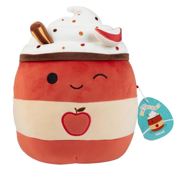 Squishmallows Original 10-Inch Mead The Apple Cider - Official Jazwares Fall Plush - Collectible Soft & Squishy Cider Stuffed Animal Toy - Add to Your Squad - Gift for Kids, Girls & Boys