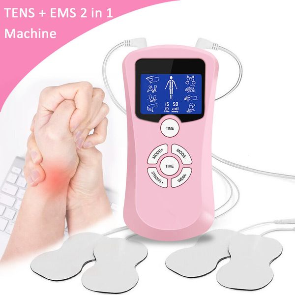 TENS Unit EMS Machine Muscle Stimulation Digital Back Massager Back Pain Relief