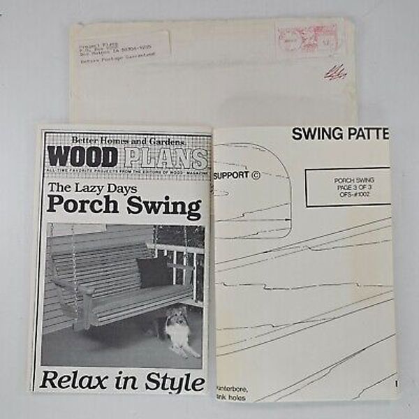 Better Homes and Gardens Wood Plans Lazy Days Porch Swing Blueprints