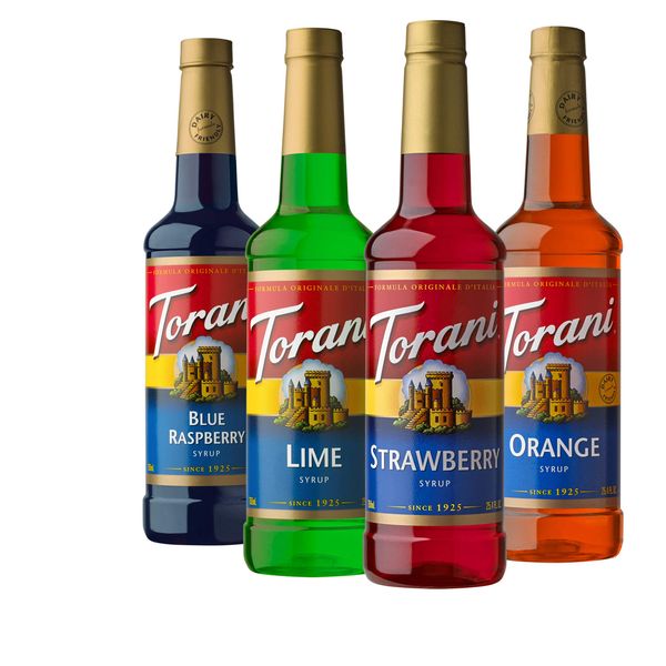 Torani Syrup Variety Pack, Soda Flavors, 25.4 Ounces (Set of 4)