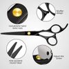 Professional Home Hair Cutting Kit - Quality Home Haircutting Scissors Barber/Salon/Home Thinning Shears Kit with Comb and Case Black Cape for Men and Women