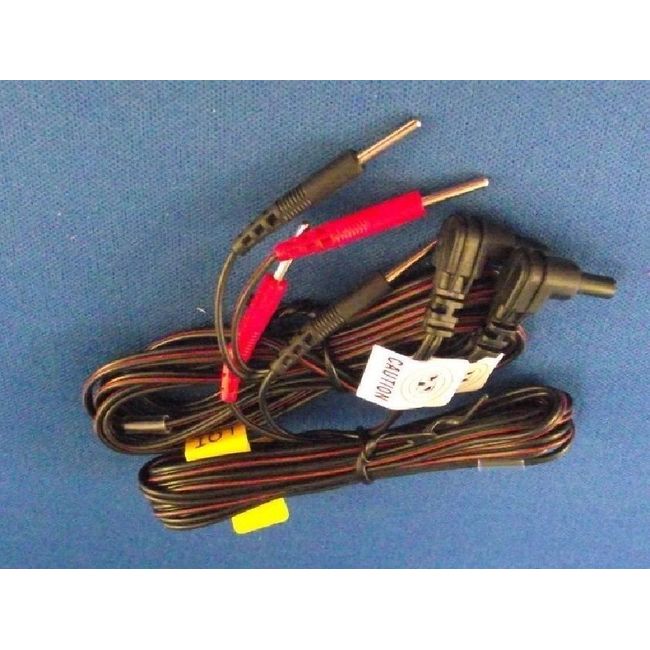 2 Electrode TENS Unit Lead Wires w/ Pin Connectors, 45" - 2 wires,Fast Shipping!