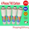 4 PC Omnipure T40 1/4" Post Inline Coconut Carbon Filter 10X2" RO CL10RO T/40-B