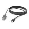 Hama Charging Cable USB A to Micro USB, 3 m (Quick Charge, Mobile Phone Charging Cable, Data Cable, USB Cable, Mobile Phone Cable, Charging Cable USB Type A, Micro USB, Maximum Compatible) Black