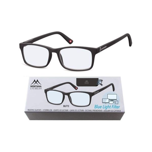 Montana Blue Light Filter Reading Glasses, Black