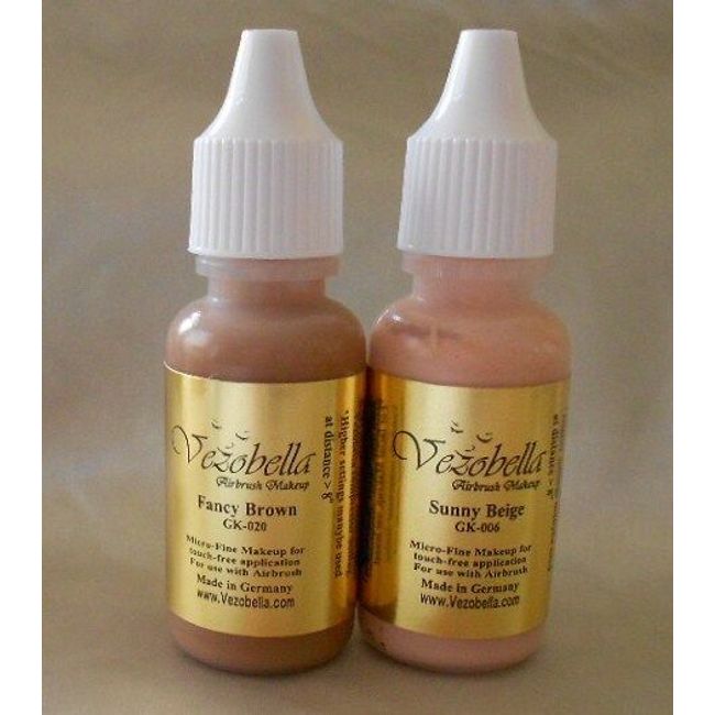 PROFESSIONAL AIRBRUSH MAKEUP COSMETIC 2 (1/2 oz ) MEDIUM SHADE / TONE REFILLS