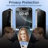 JETech iPhone 16 Pro 6.3 Inch Screen Protector Privacy Full Coverage Black Edge Anti-Prying Glass Screen Protector with Guide Frame No Interference Case 2 Pack
