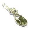 Moldavite Gemstone Sterling Silver Wire Wrapped Pendant 07