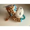 Webbox Puppy Toy Giraffe with Teething Ring - BLUE