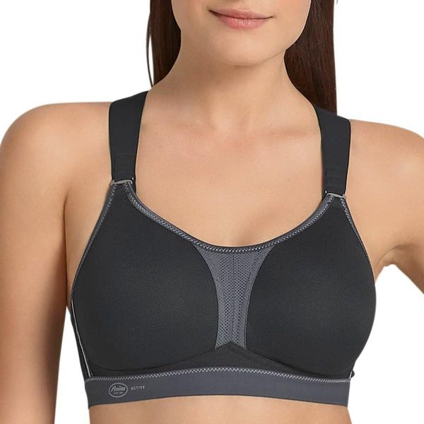 Anita Dynamix Star Control Sports Bra Womens Black/Anthracite, 36D