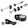 Pinhead PH111 Quick Release Wheel/Seatpost Lock 3 Pack Bicycle Set, Black