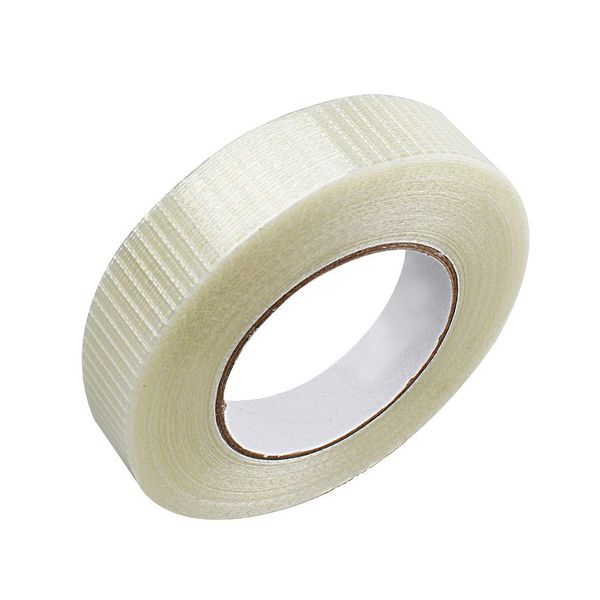 1 Roll Fiberglass Filament Tape, Filament Grid Tape Cricket Bat Fibreglass Tape Cricket Bat Repair Tape Sports Fiberglass Packing Tape (25mm Width,50m Length)