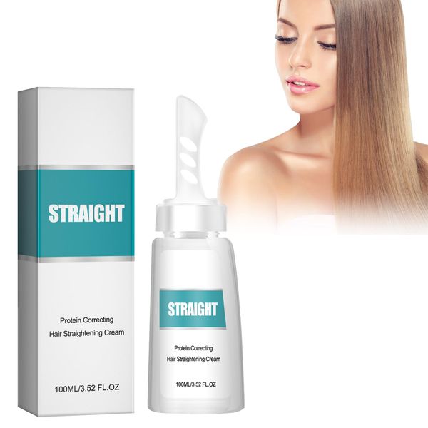 Haarglättungscreme, Protein-Haarglättungscreme, Seidige & Glänzende Haarglättungscreme, Protein Korrigierende Haarglättungscreme Glättungscreme Tiefenwirksame Haarkur hair straightening