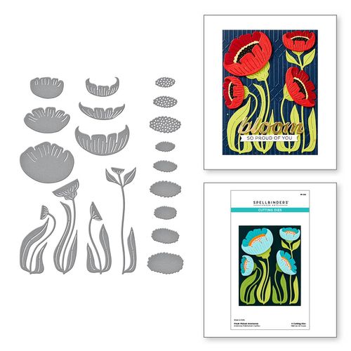 Spellbinders Fresh Picked Anemones Etched Die, Metal