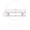Titon TV90 Flat Grille (435mm x 30mm) - Black