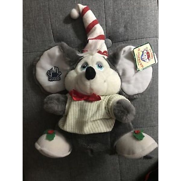 Vintage 1987 9” Applause Christmas Sugarplum Mouse Plush Stuffed Animal #21118