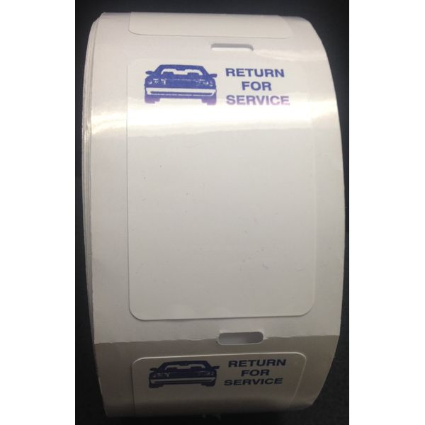 Light Adhesive Thermal Printer Oil Change Labels Quantity 500 (1 Roll) (D21)