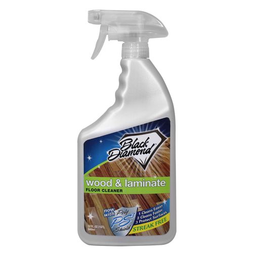 Black Diamond Laminate Floor Cleaner and Hardwood Floor Cleaner Spray - Versatile Solution Safe for Vinyl Floors, Wood Floors, and Engineered Hardwood Floors - 32 Fl Oz